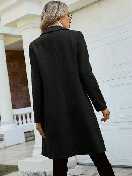 Clasi Double Breasted Lapel Collar Overcoat