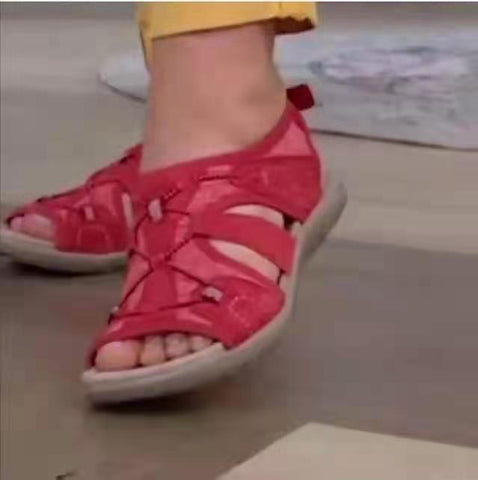 Beach Sandals Women Low-Top Round Toe Casual Sandals